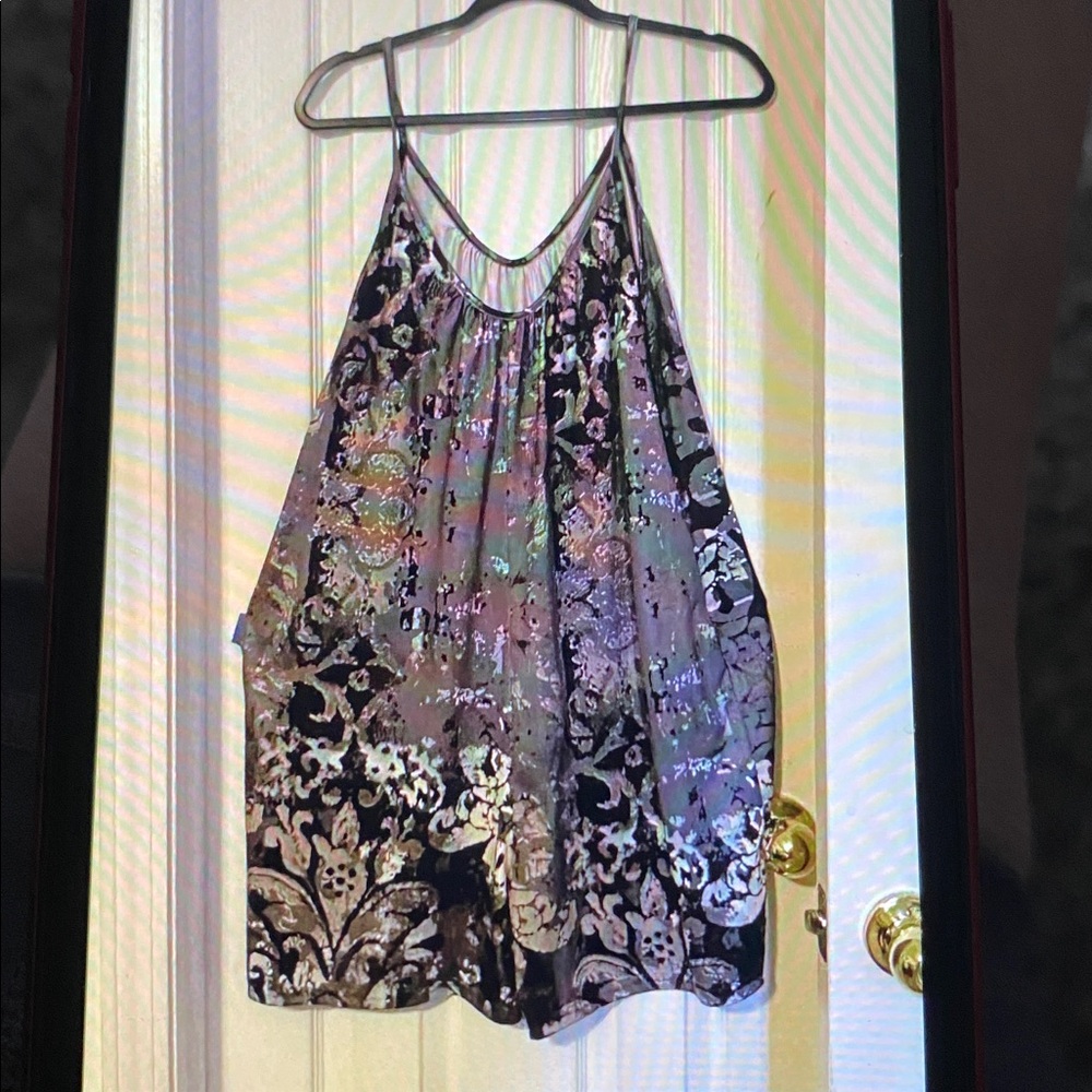 Floral Patterned Sleeveless Jumpsuit